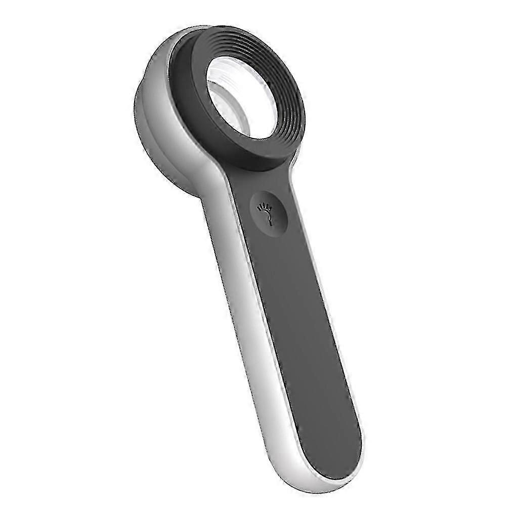 LED Light 10X Handheld Jewelry Loupe Magnifier Reading Magnifying Glass Lens