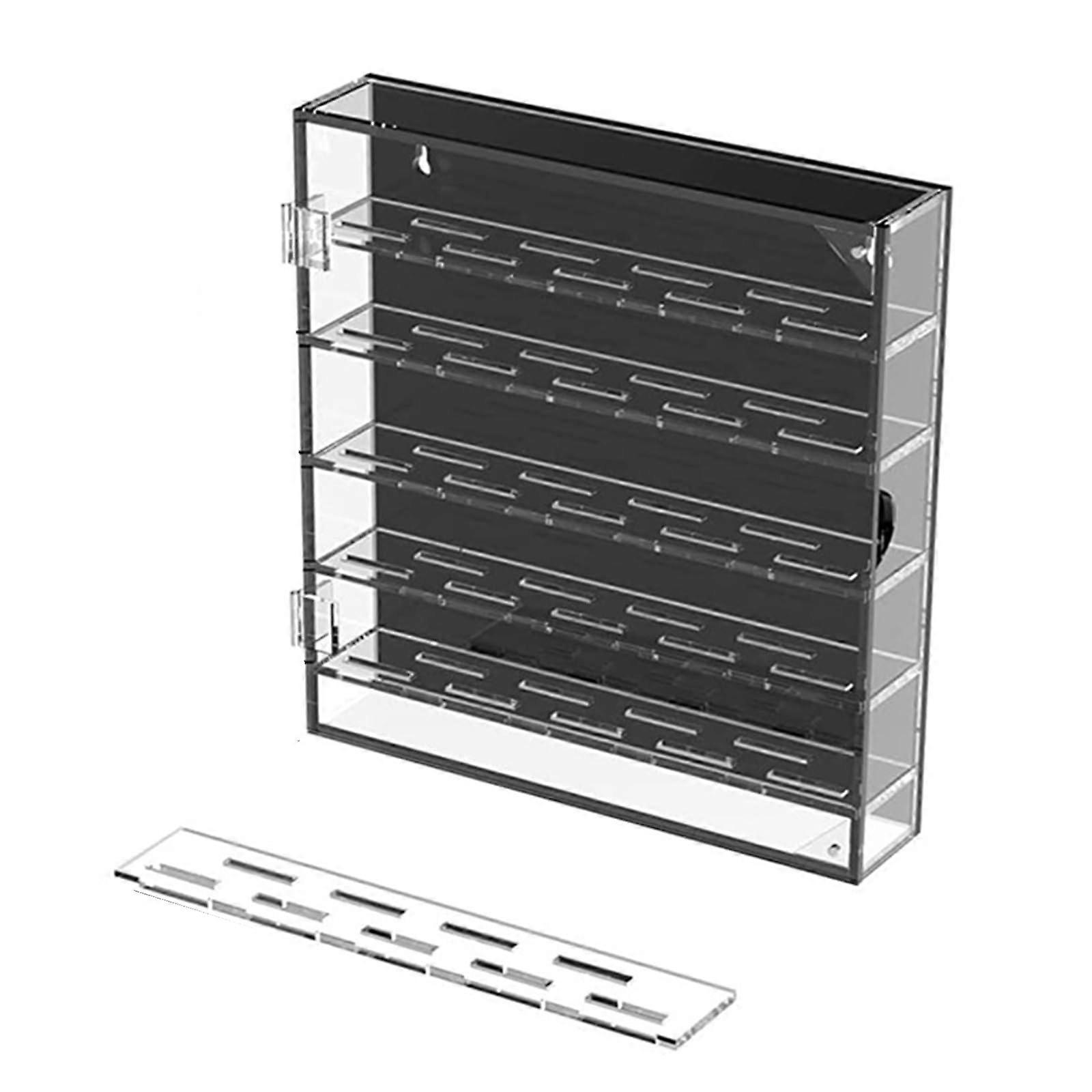 Acrylic Coin Display Box Round Clear View For Coins Collector Storage Black Currency Accessories