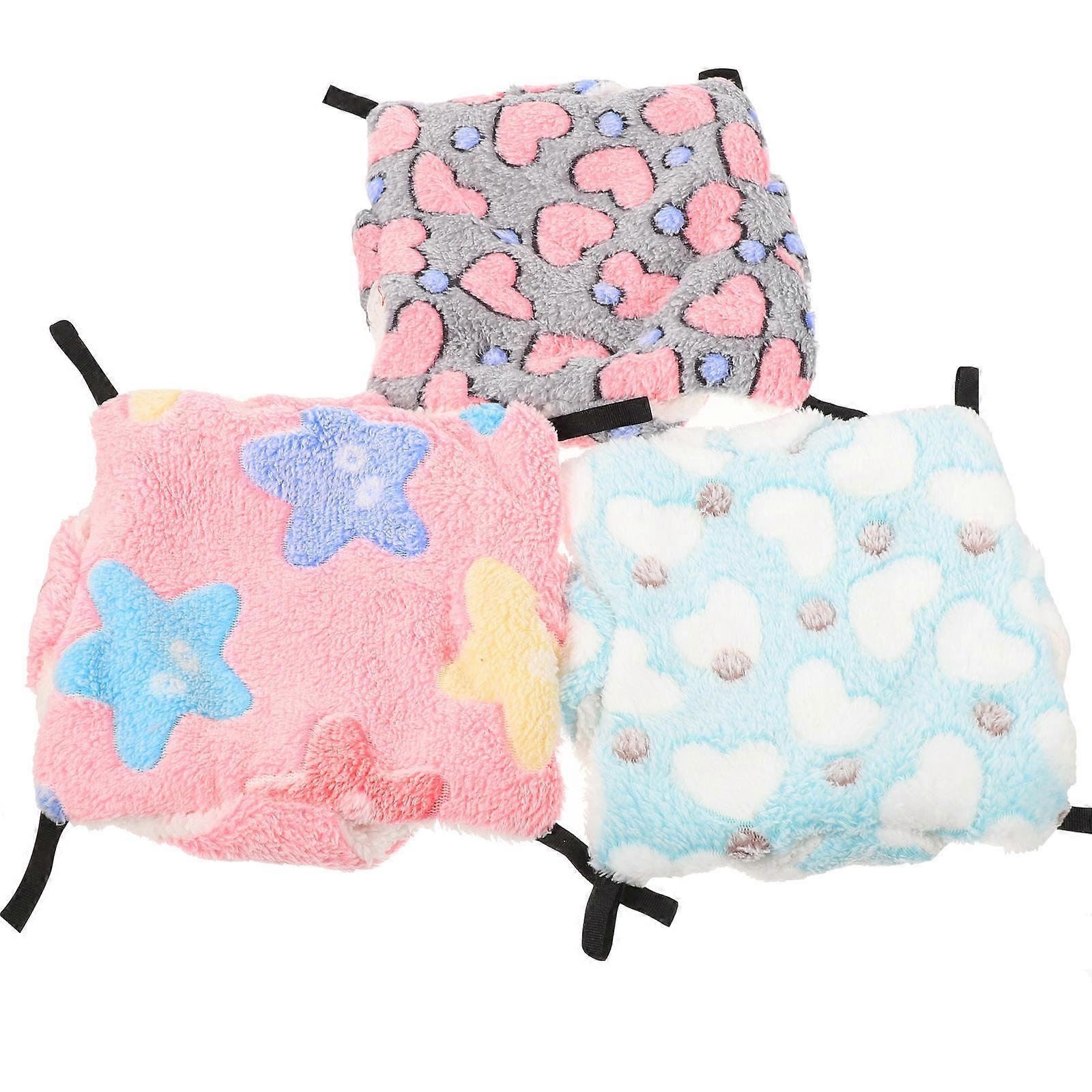 Hamster Sleeping Hammock Warm Resting Bed For Ferrets And Guinea Pigs 3Pcs