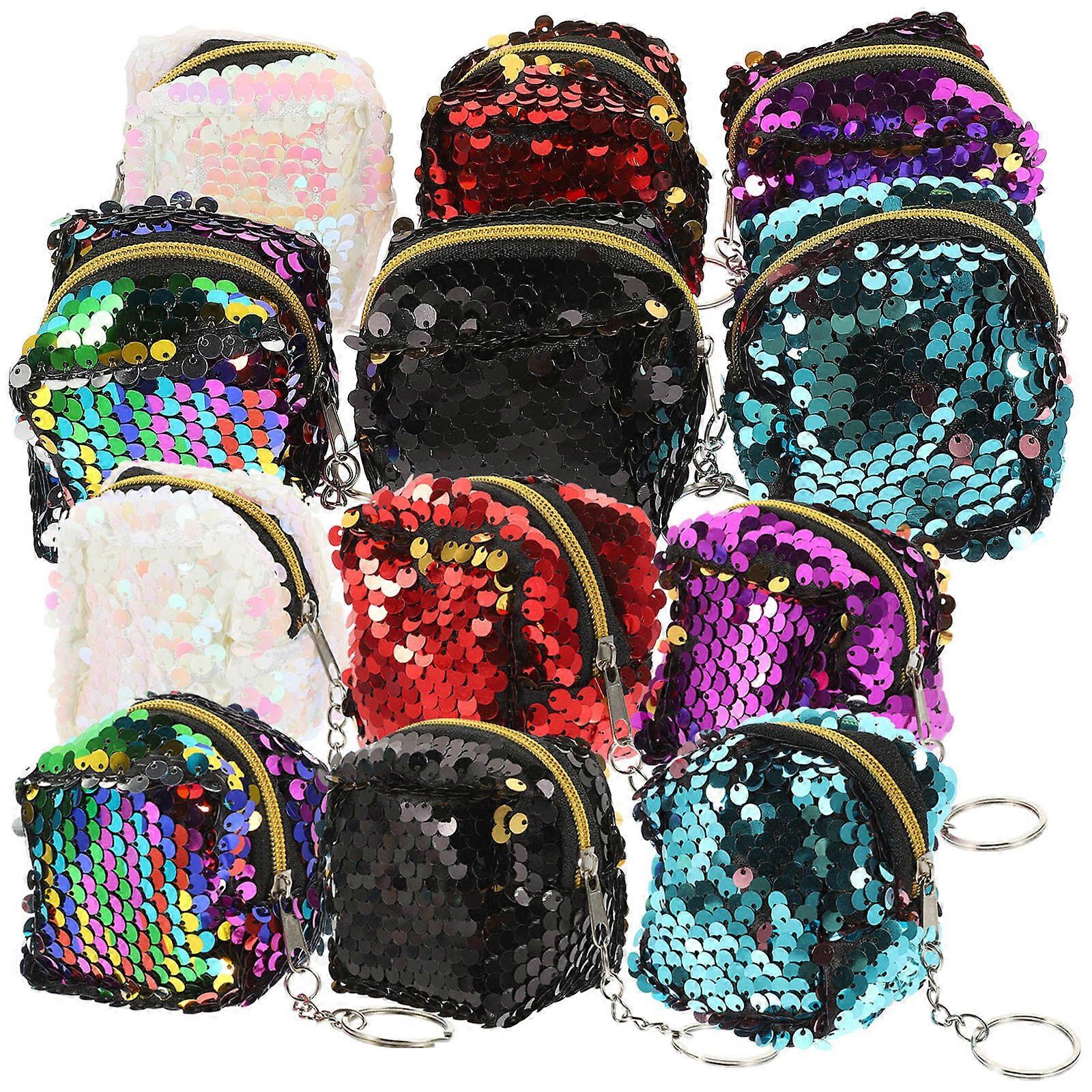 12pcs Square Coin Bag, Mini Change Purse, Fine Workmanship, Durable & Lightweight Design, Multi Color Options for Travel, Makeup & Essentials
