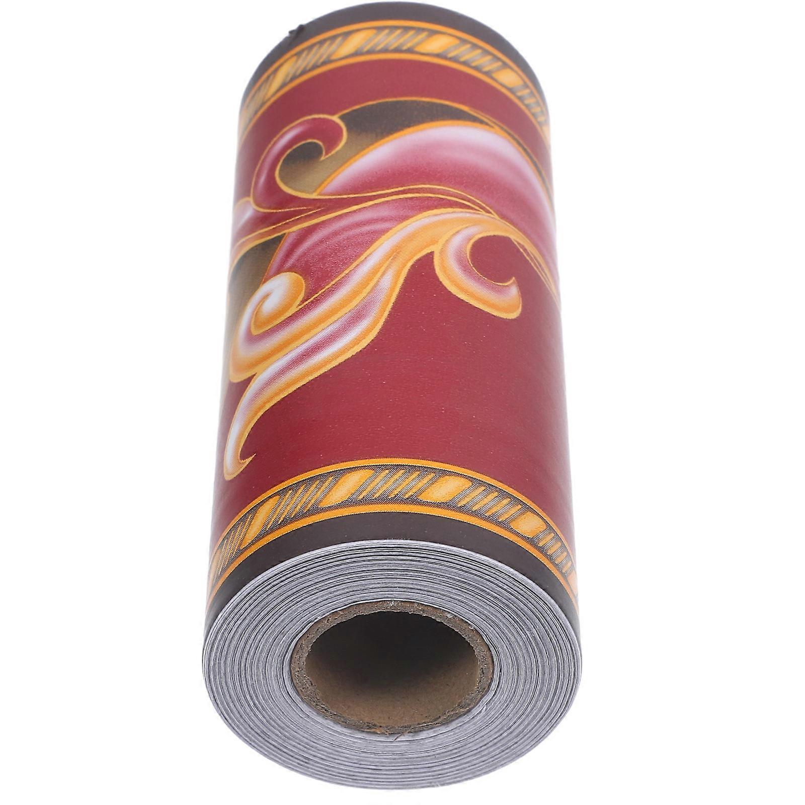 Minimalist Self-Adhesive Corner Trim For Bathrooms And TV Background In Red Color With Flexible PVC Material 900X11.50X0.10CM 1Roll