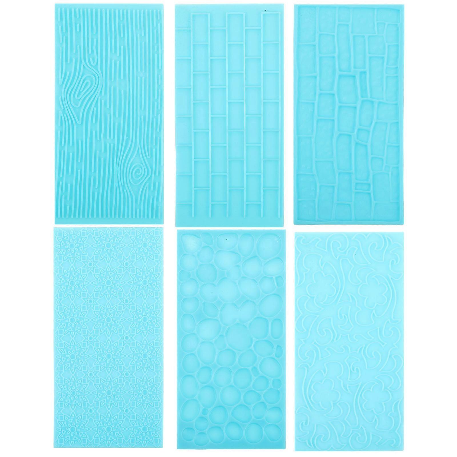 6pcs Clay Texture Mats for Convenient Polymer Clay DIY Embossing