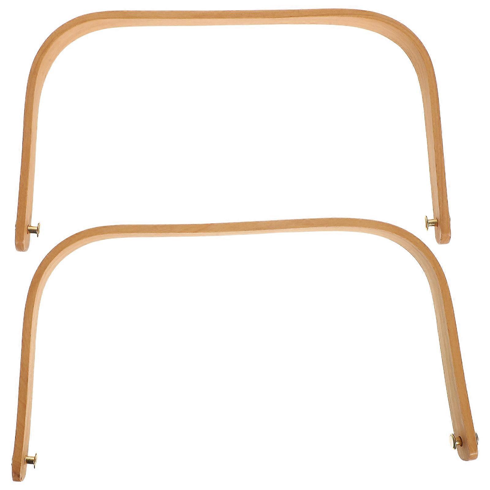 Solid Wood Fruit Platter Handles Ergonomic Smooth Surface Replacement for Trays, Buckets, and Home Pails Carrying Fruit