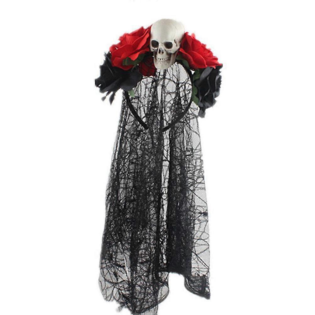 Halloween Hair Band Skull Shape Decoration For Women Girls Multi Color 1Set