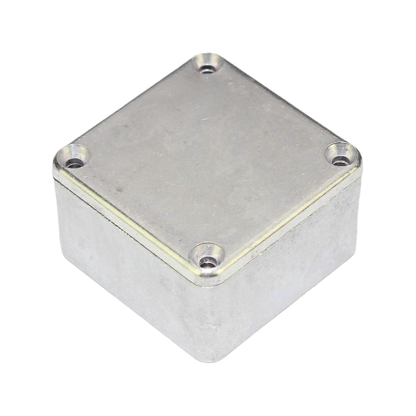 Aluminum diecast enclosure box, 50.5 * 50.5 * 31mm, IP54, waterproof, electronics project case, box for external enclosure power/outdoor, silver.