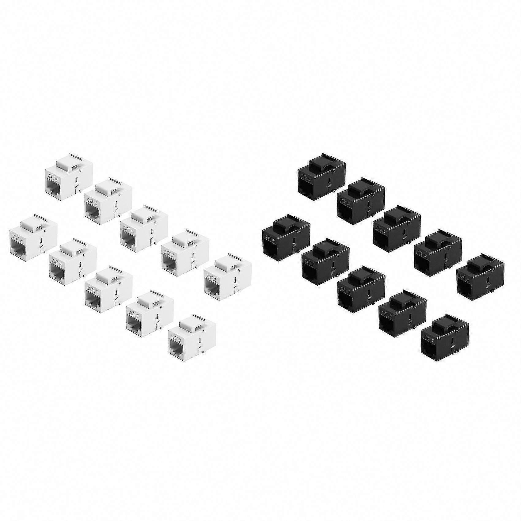 20pcs RJ45 Cat6 Ethernet Coupler Extender Adapter for LAN Network Extension, 10 Pcs