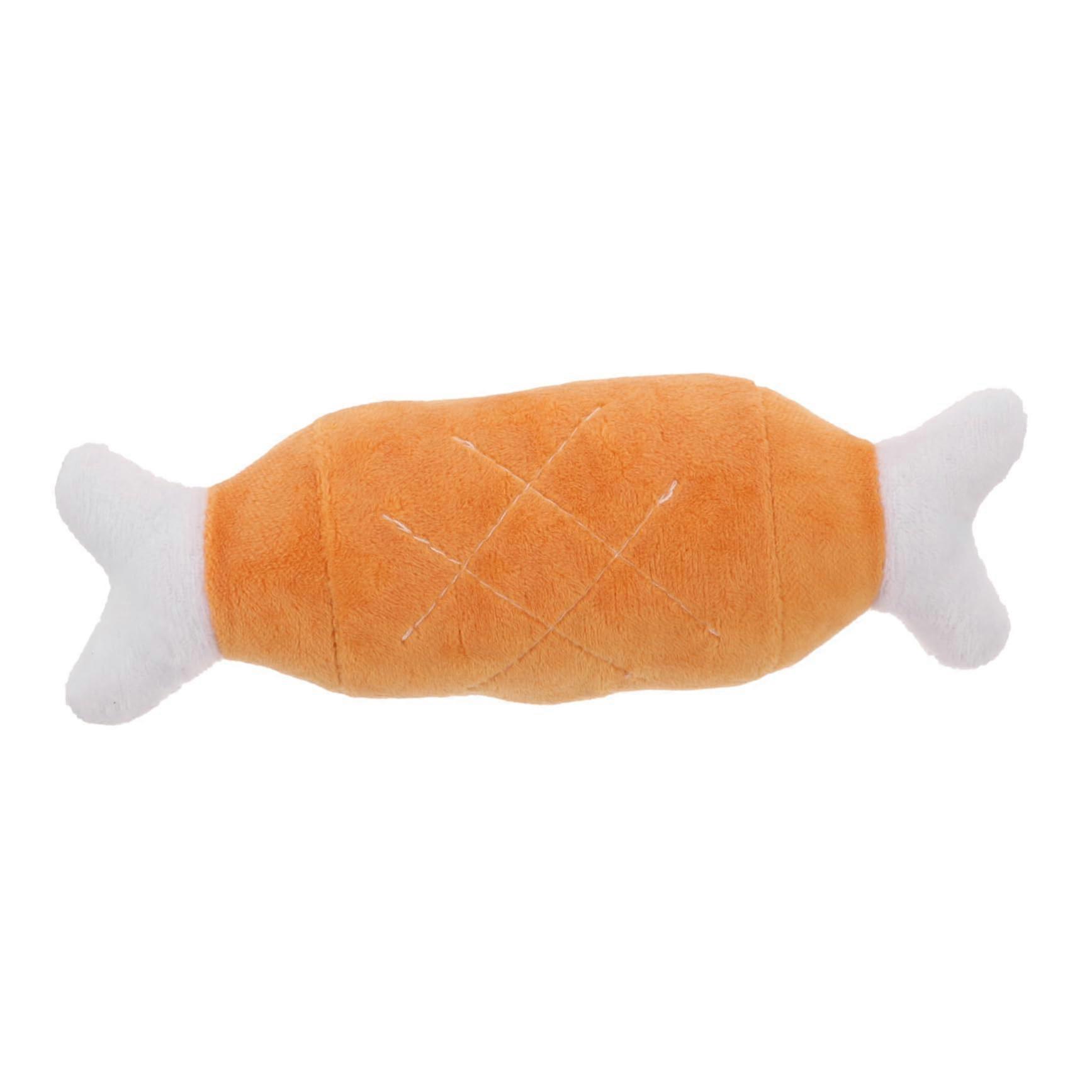 Interactive Dog Chew Toy Plush Chicken Leg with Sound Function for Dental Care and Fun for Small Dogs and Puppies