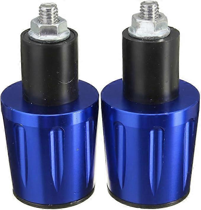 JenNiFer 7/8 Inch 22 Mm Universal Motorcycle Handlebar Ends Plug Grip Weights Anti Vibration - Blue Bar End Caps