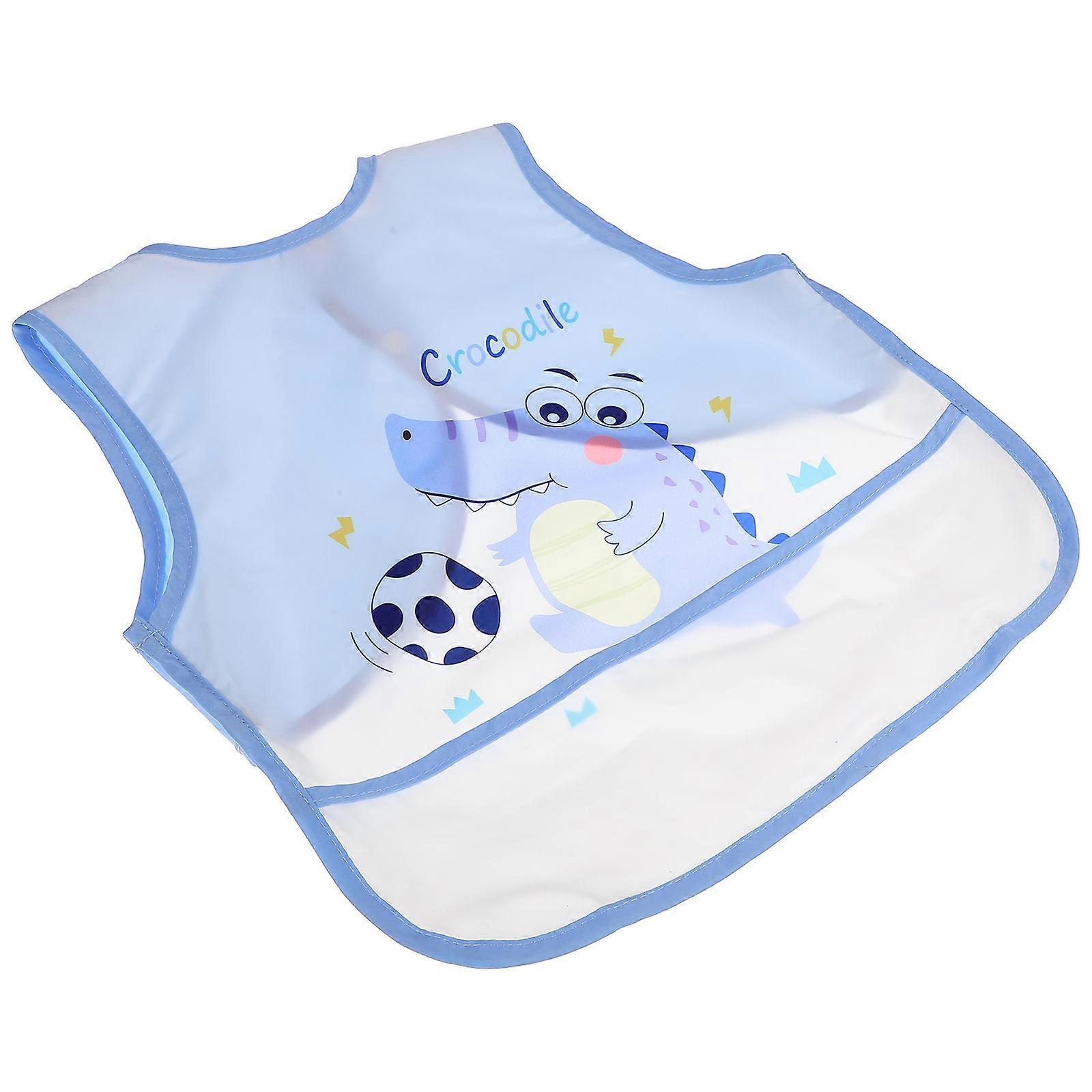 Baby Bibs Waterproof Saliva Bib Clothes Home Use Blue 1Pack