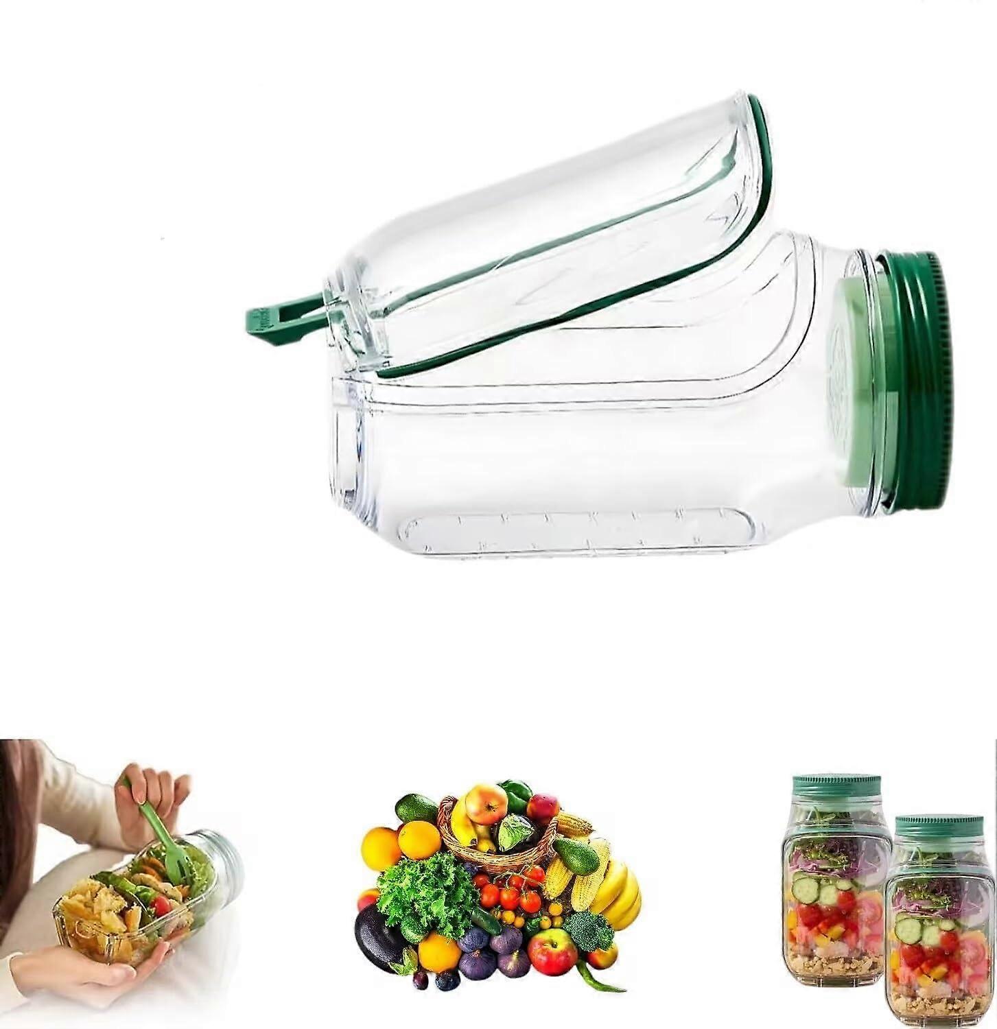 Stackable vertical salad container with integrated bowl design for wet and dry food preparation items