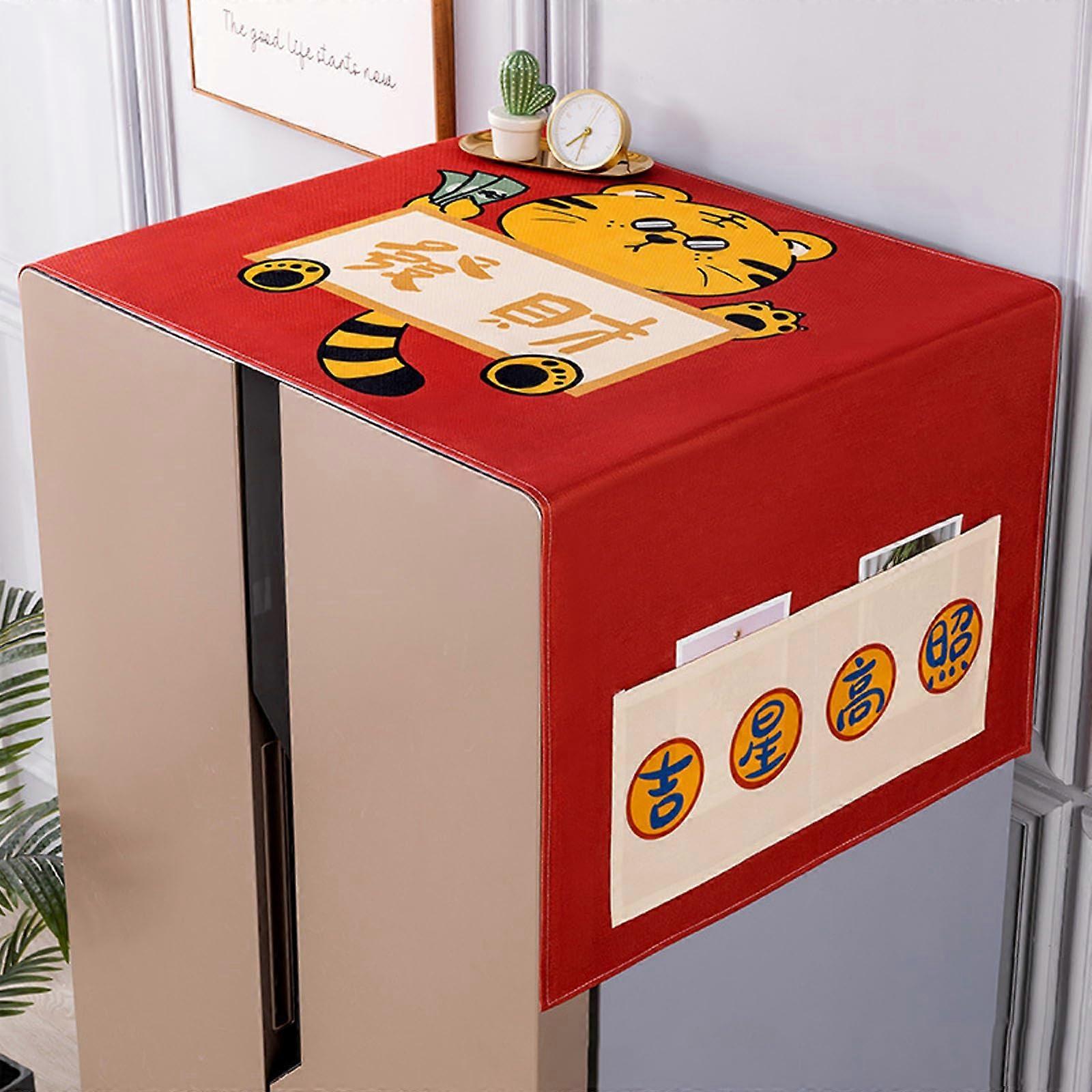 Dustproof Refrigerator Cover, with Storage Bag, for Refrigerators, D Style 50*130cm