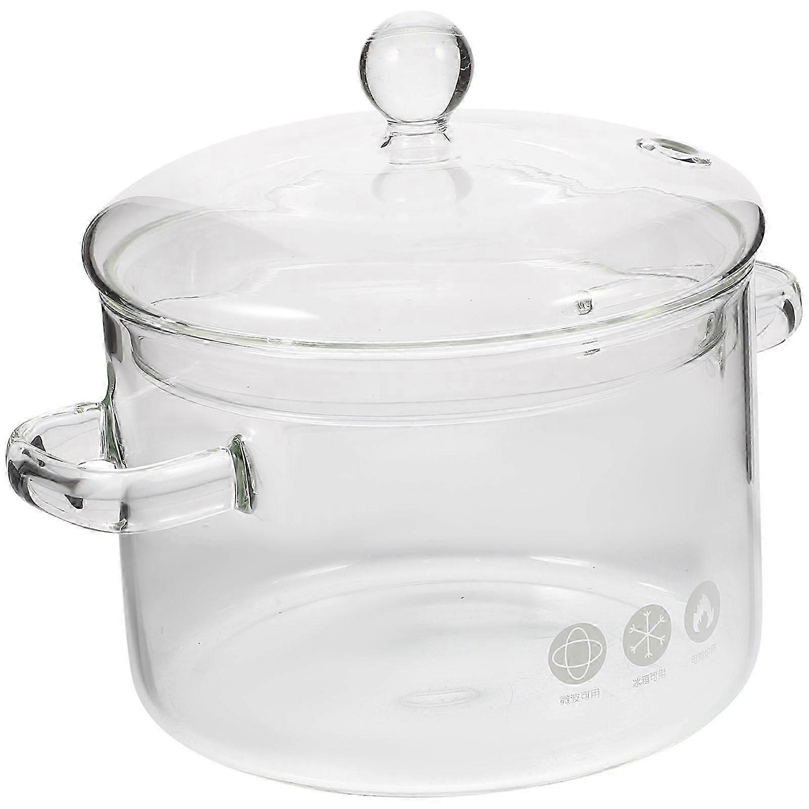 Marmite à ramen avec couvercle en verre borosilicate