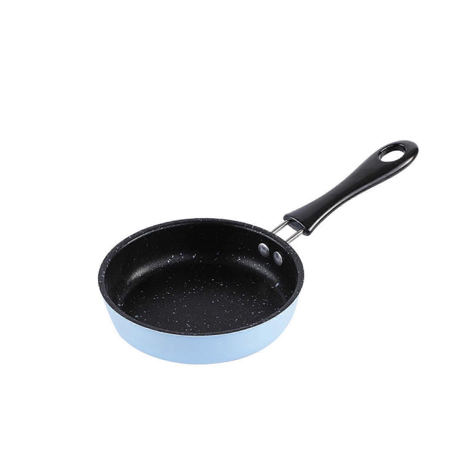 Mini Pan Omelet Maker 12 Cm Non-Stick Fry Pan With Non-Slip Handle Blue Portable Outdoor Cookware For Omelets