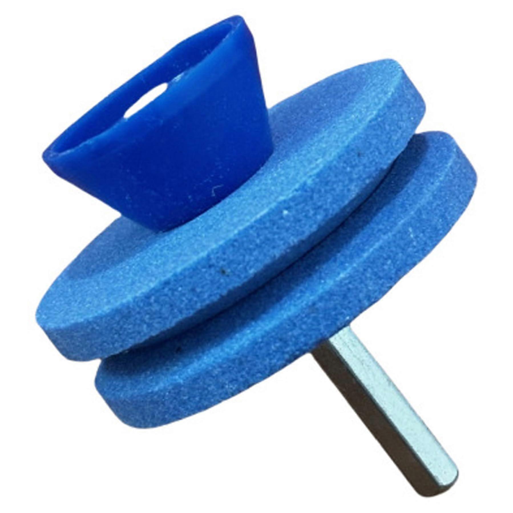 Lawnmower Blade Sharpener, 2 Inch Double Layer Corundum Grinding Tool, Easy to Use Lawn Mower Sharpener for Durable Blades
