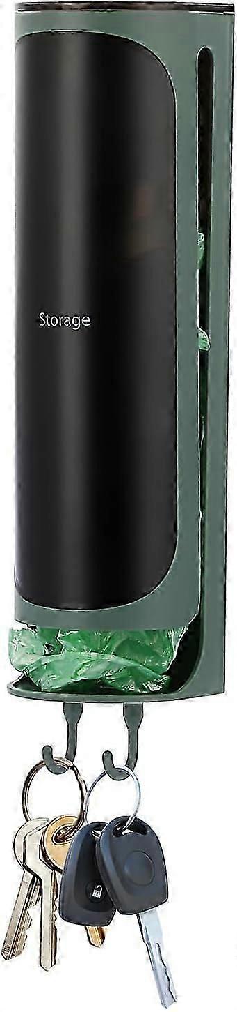 Plastic Bag Holder - Lightweight Wall Mount with Hooks, Durable for Kitchen Use