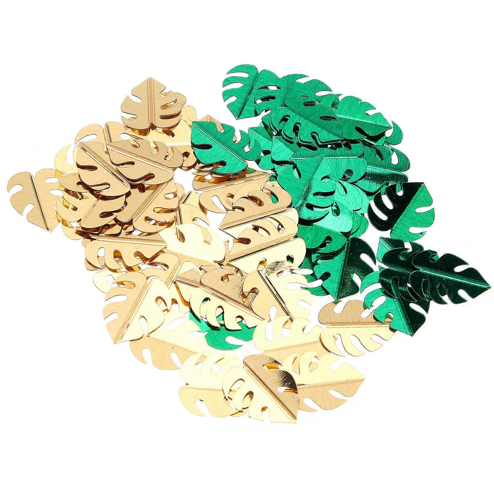 Monstera Leaves Confetti for Decoration Assorted Color Safe Material 4 Bag