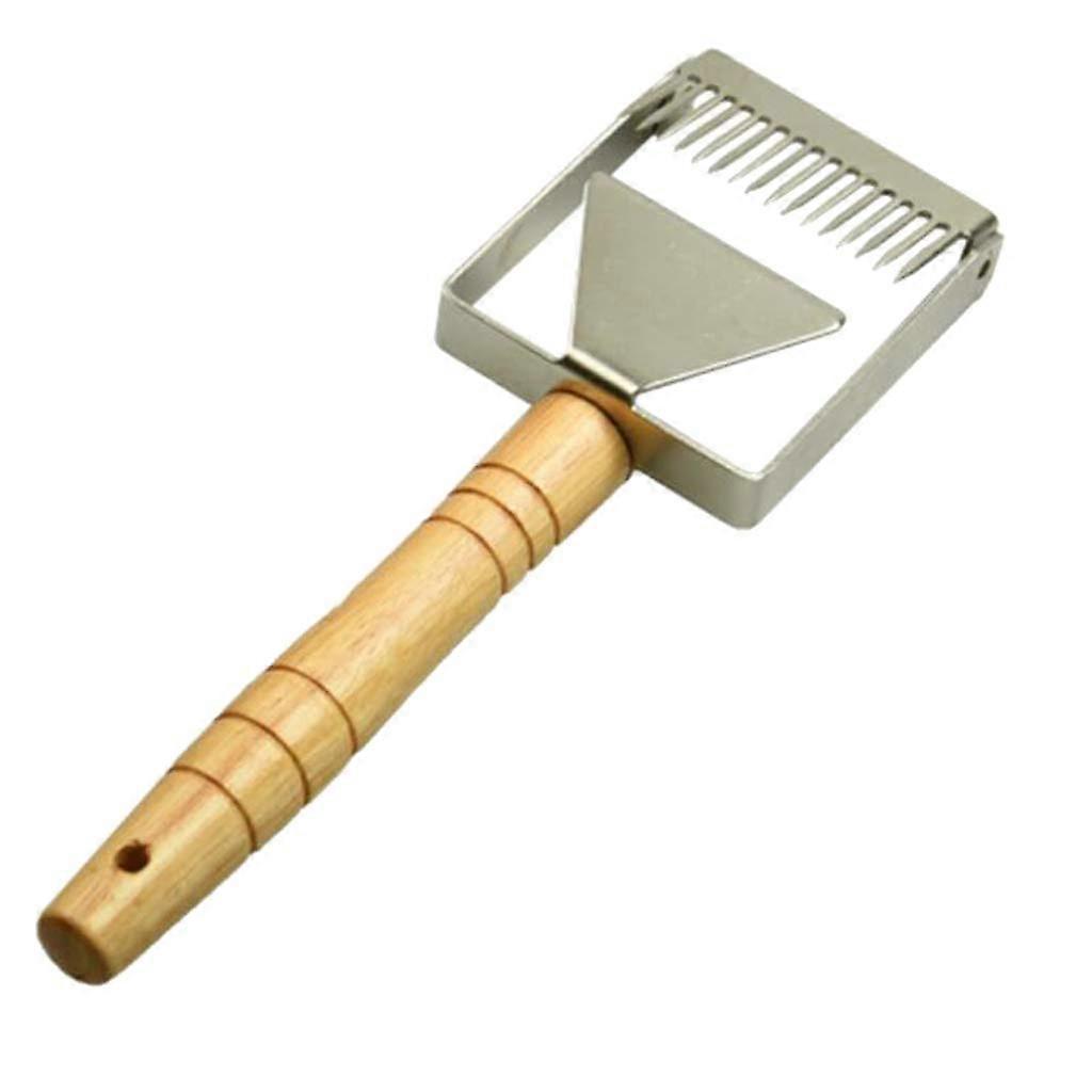Stainless Steel Prongs That Close The Fork With Wooden Handle Standard Size Fork Compatible Kitchen Utensil