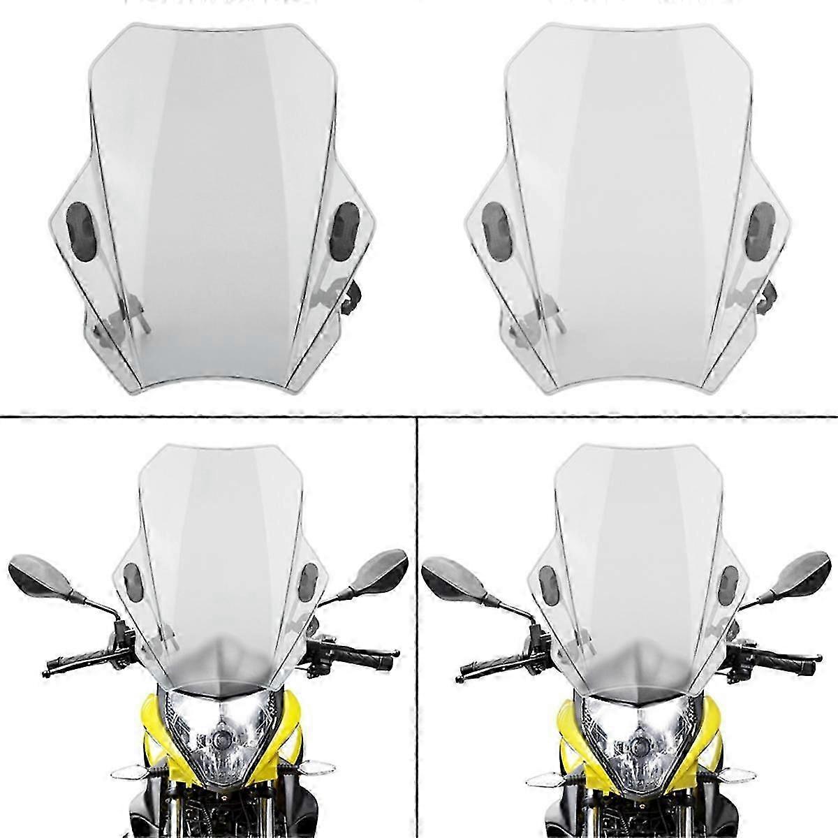 Front Wind Deflectors Windscreen for MT07 MT09 CBR600RR CB1000R GXSR 600 750 40x37cm Gray