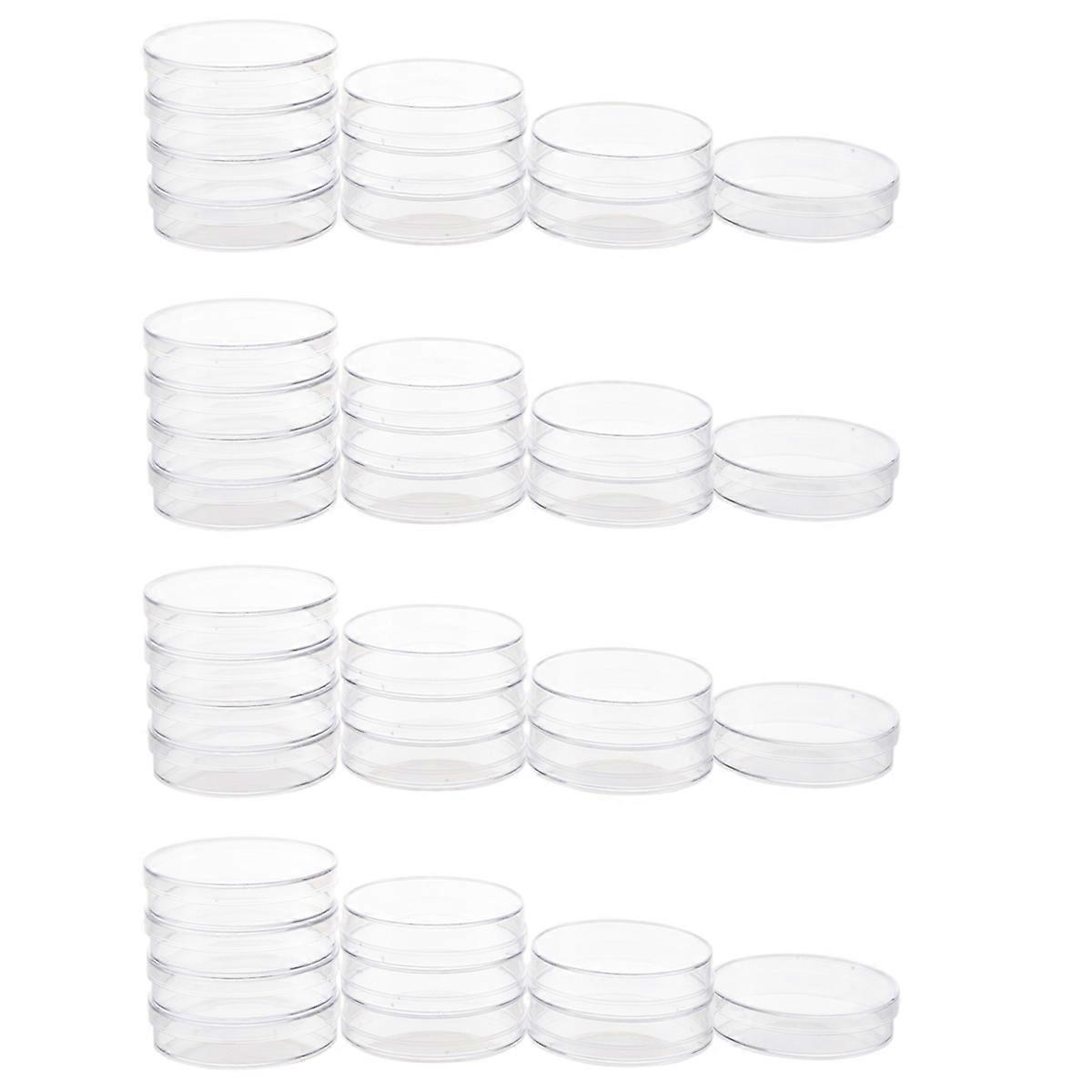 40Pcs Sterile with Lids for Lab Plate Bacterial 55mm x 15mm