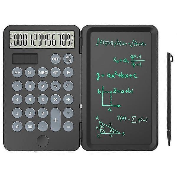6.5\" Silent Folding Solar Calculator with Writing Board