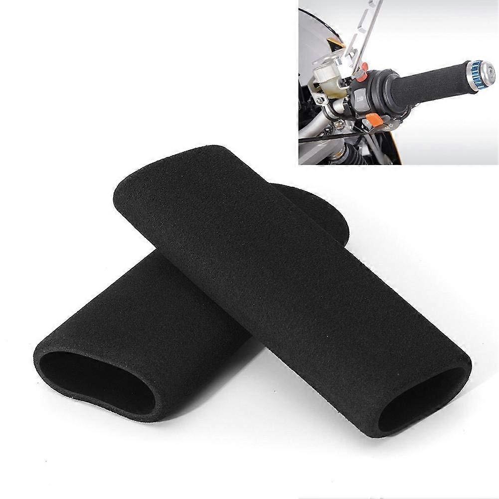 Motorcycle Grip Cover 1 Pair Sponge Foam Handlebar Grips AntiSlip Universal Fit