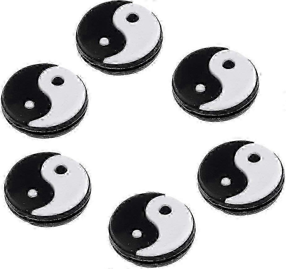 6 Pieces Yin and Yang Tennis Racquet Dampener Vibration Dampener Su...