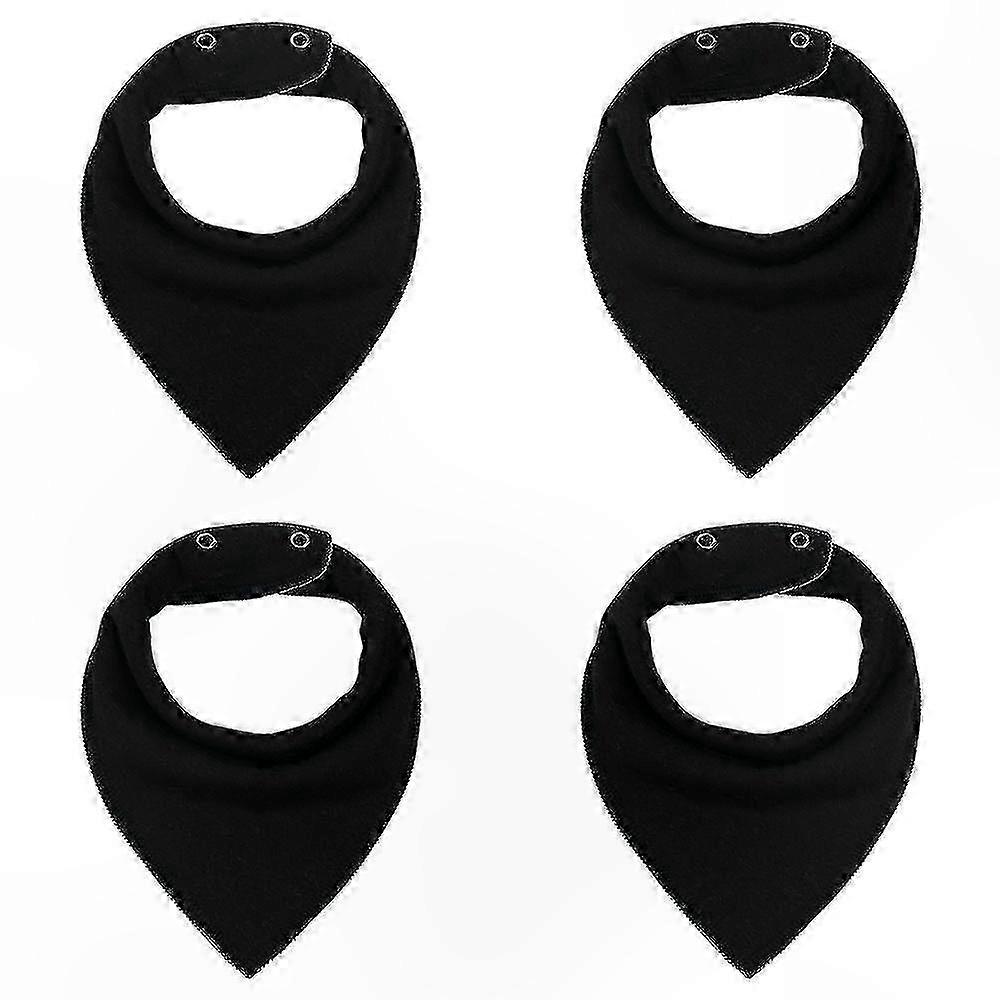 4-Pack Soft Absorbent Bandana Bibs for Teething and Drooling