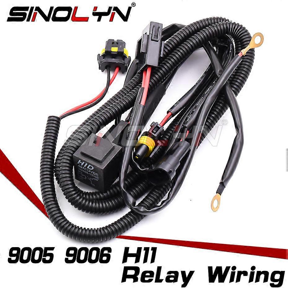 Applicable H11 9005 9006 Single Xenon Beam Relay Harness For Xenon Car Lights 12V 35W/55W Cable Wiring Accessories Styling Tuning