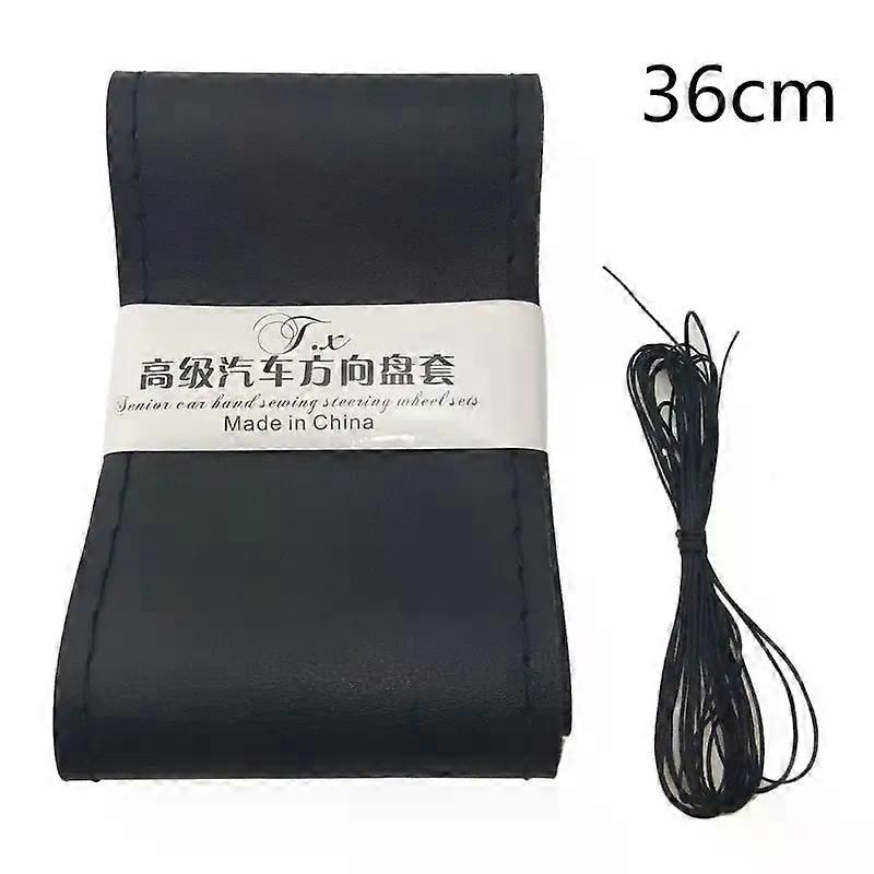 36cm/40CM Steering Wheel Covers soft Leather braid on the steering-wheel of Car With Needle and Thread Interior
