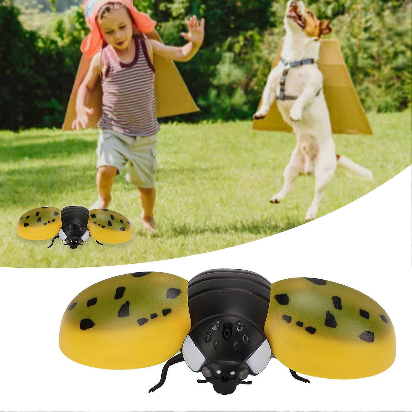 Yellow Ladybug Sensing Insect Toy 8.5x8.5x4.5cm Battery Powered