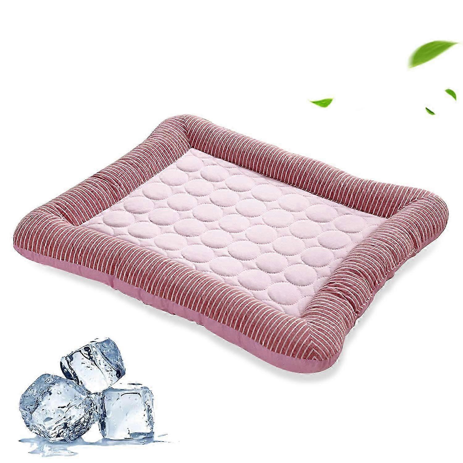 Cooling Bed For Dogs Cats Cooling Mat For Summer Sleeping,pink