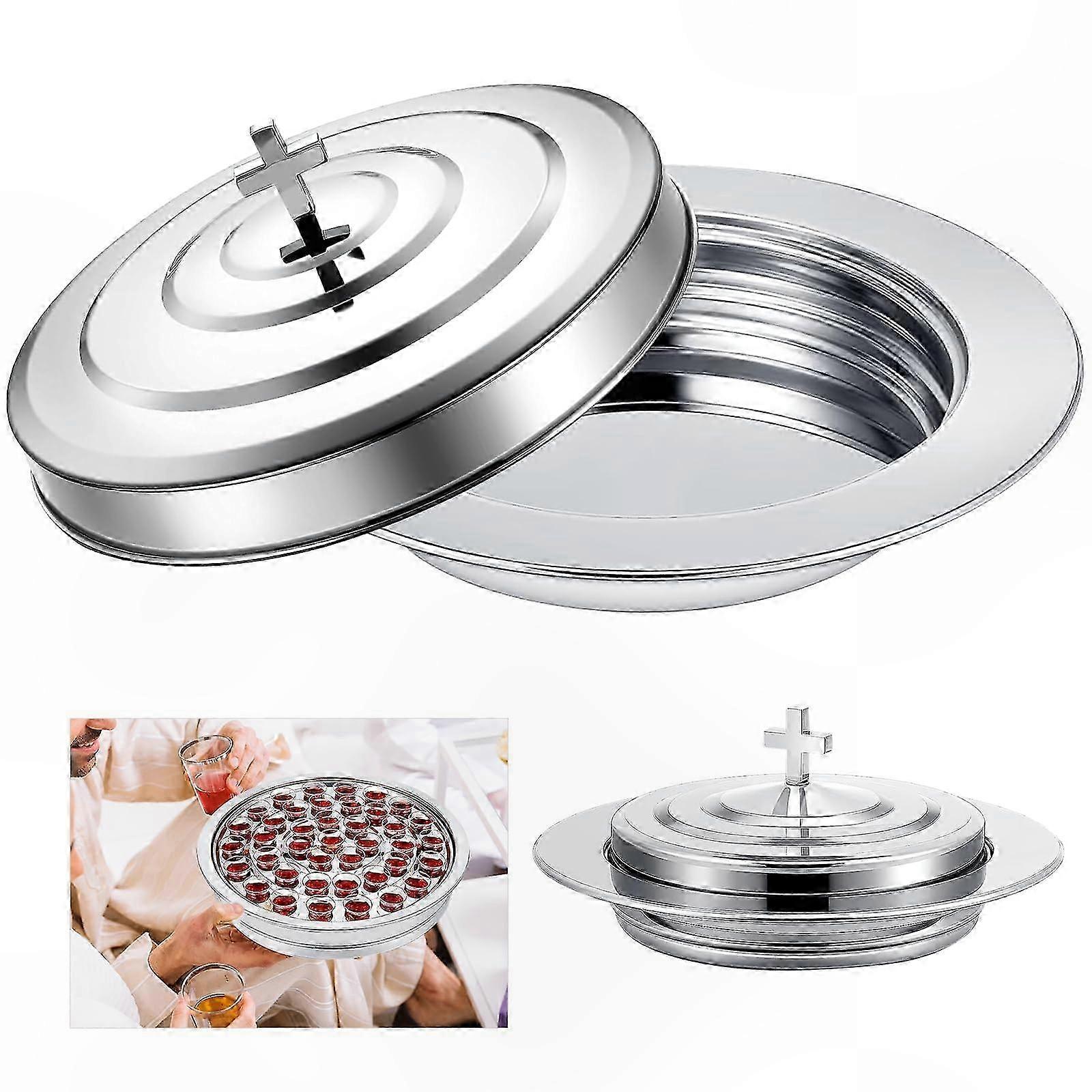 Set de plateau de communion en argent à usage religieux - Accessoires de culte religieux