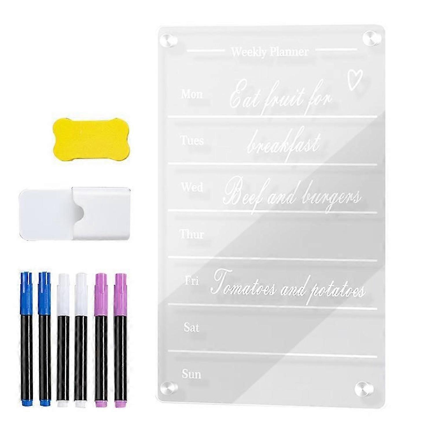 For Fridge Weekly Board Dry Erase Fridge for Reusable Planner