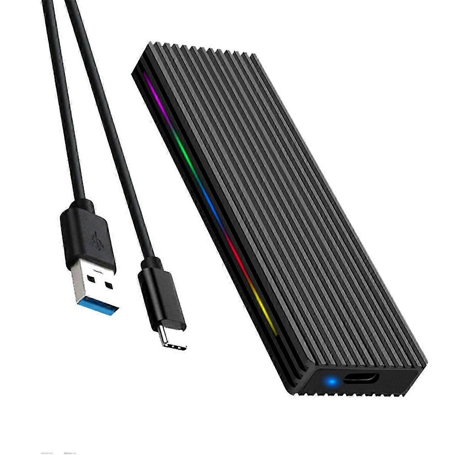 M.2 M Key SSD Enclosure Case 10/5Gbps USB3.1 NGFF Protocol -Black