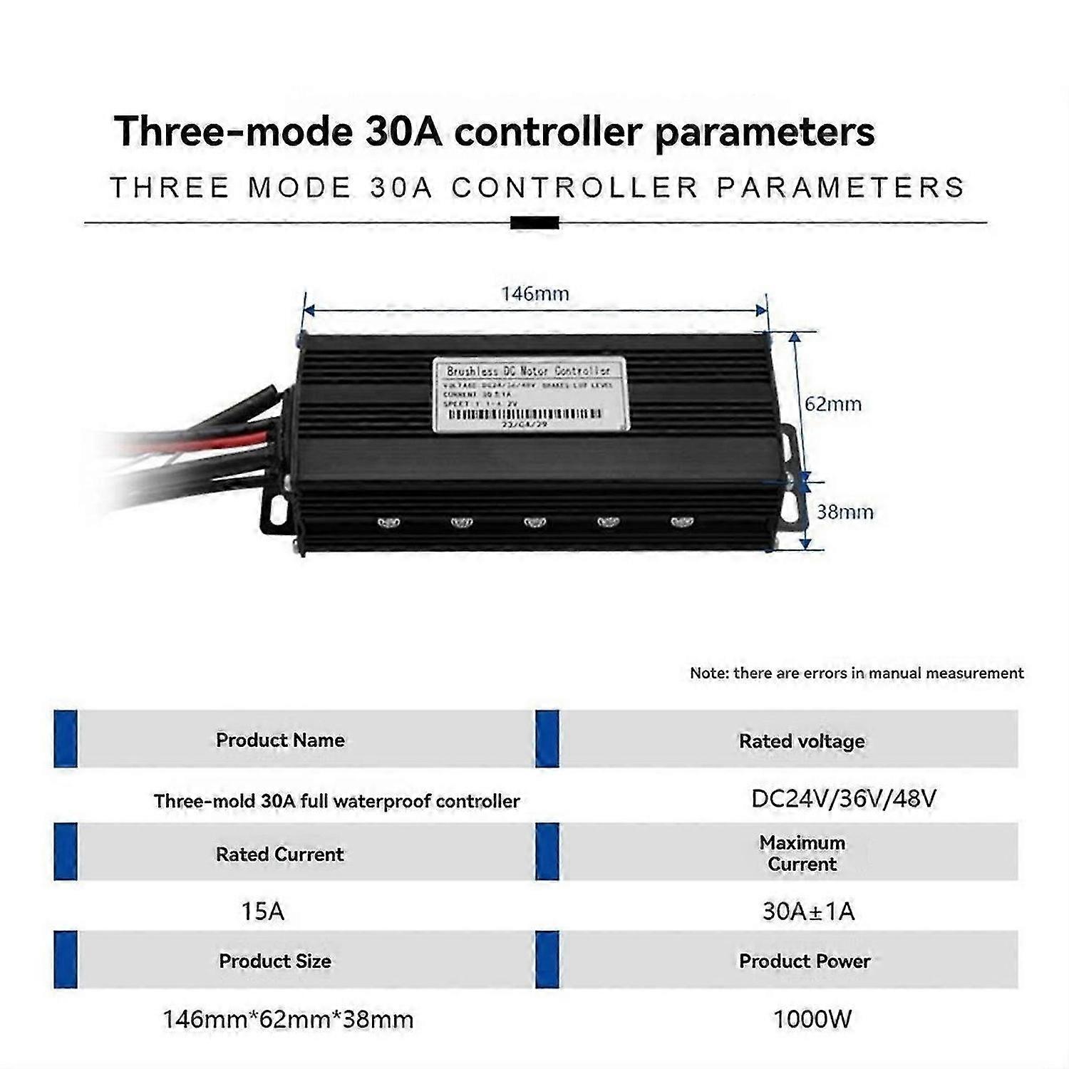 Three Mode Ebike Sine Wave Controller 24V/36V/48V 30A