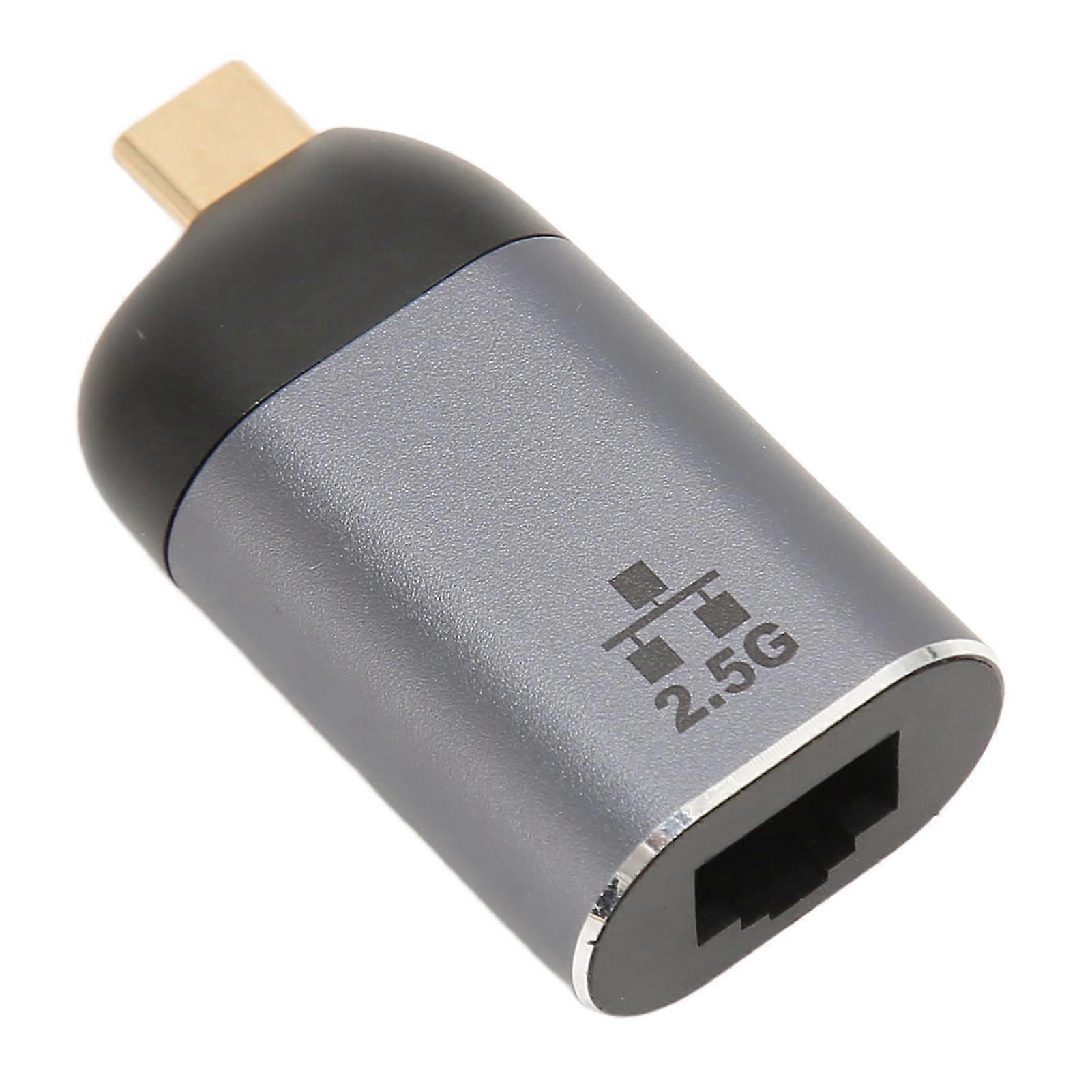 Type C to RJ45 Adapter 2500Mbps USB-C Ethernet Network Port