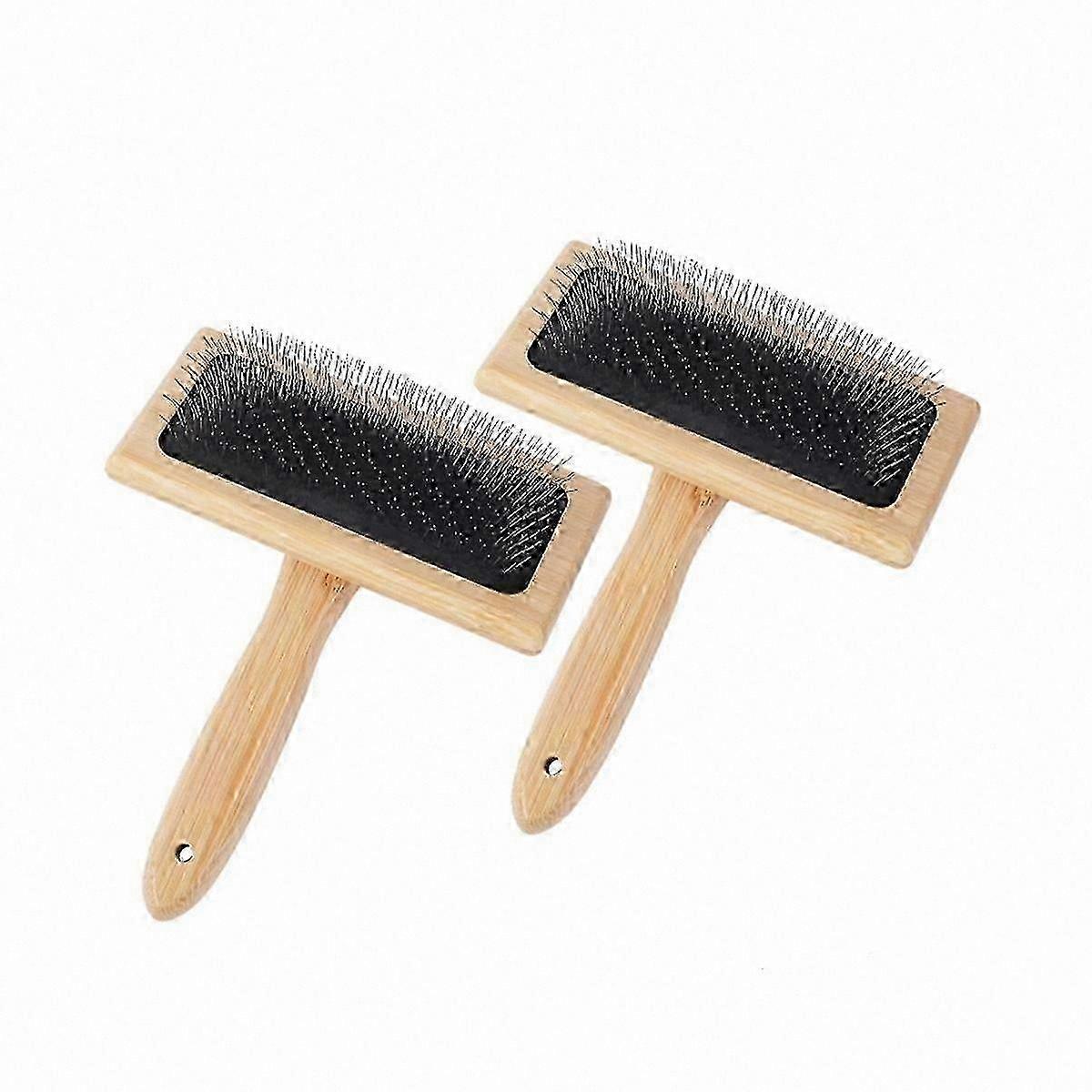 2-Pack Wool Carders, 6.1x4.8 Inch Handheld Carding Tools for Crafting, Felt Blending, and Pet Grooming