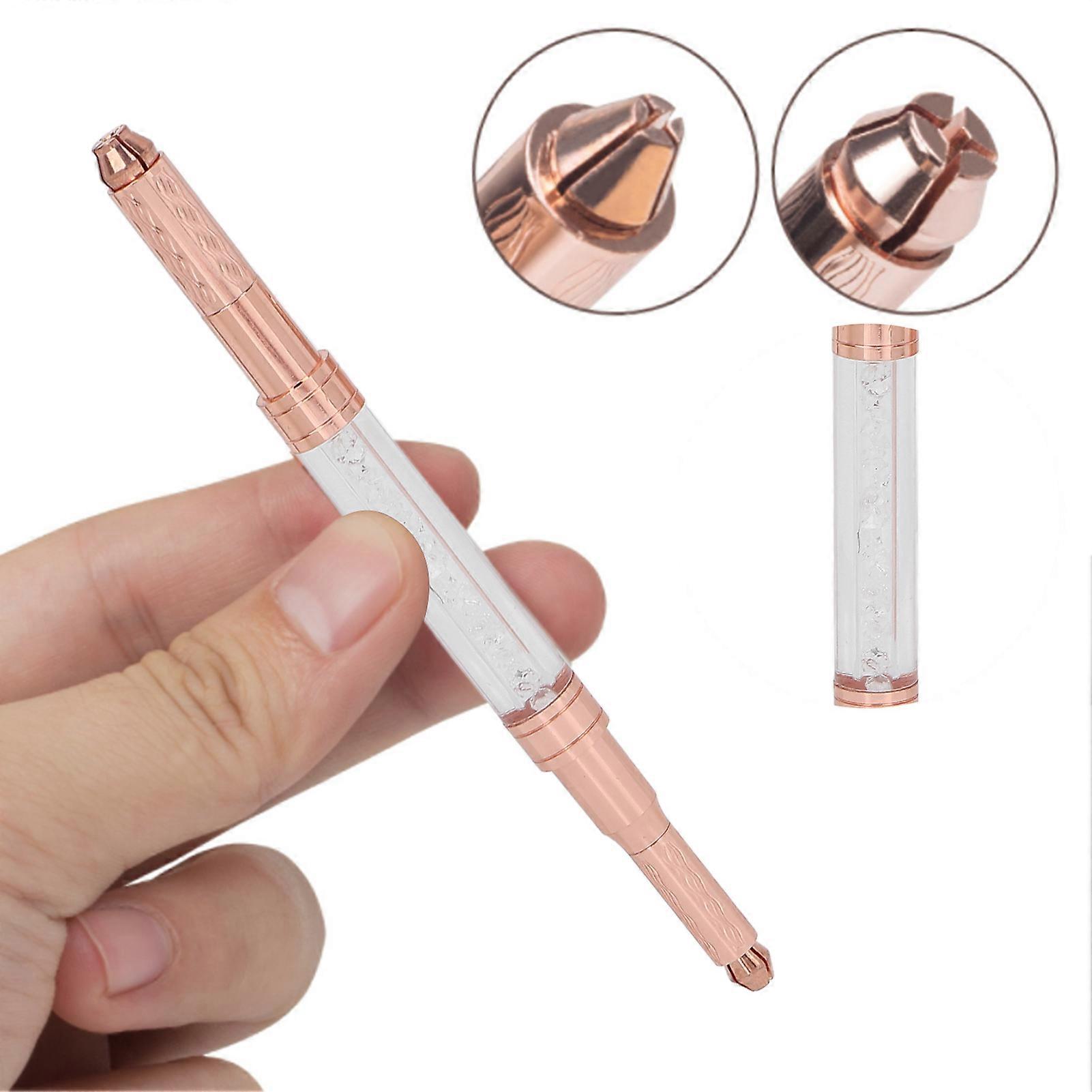 Manual Microblading Pen Double Head White Lightweight Tattoo Tool
