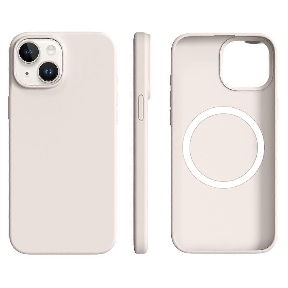 Do etui na iPhone'a 14 13 kompatybilnego z MagSafe Ultra Thin Liquid Silicone + pokrowiec na telefon PC