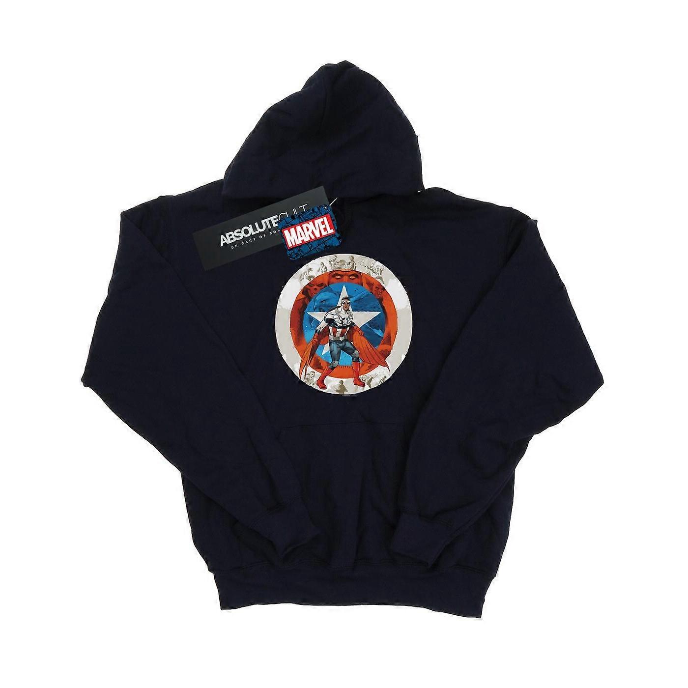 Marvel Boys Capitán América Sam Wilson Shield sudadera con capucha