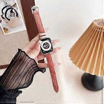 Furry PU Leather Strap for Apple Watch Series 10 42mm/9 8 7 41mm/SE (2023) SE (2022) SE 6 5 4 40mm/3