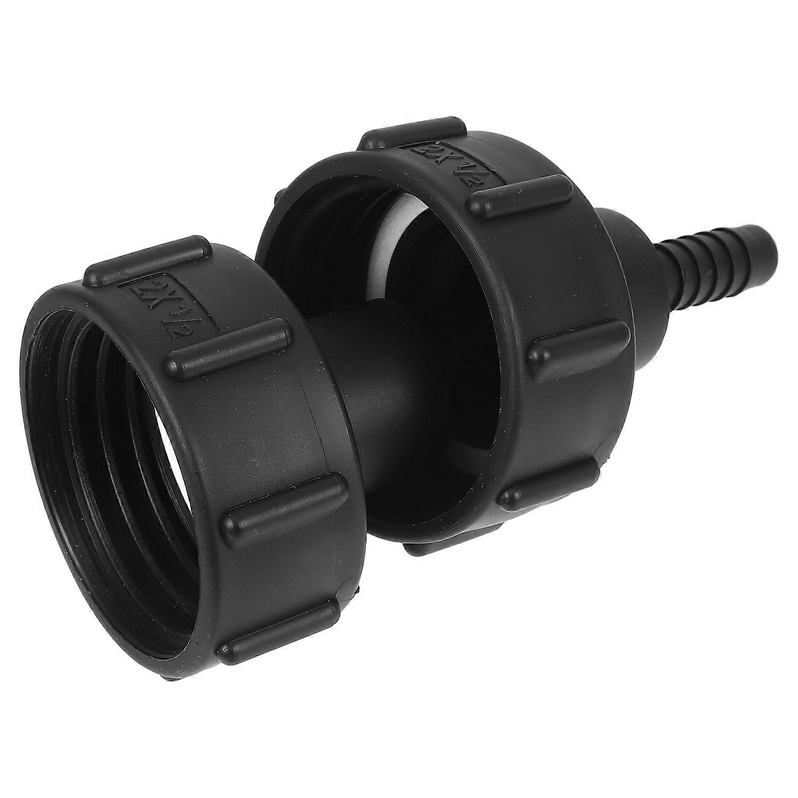 Ibc Tank Outlet Tap Connector for Water Tank and Garden Hose Black Pp Material Efficiency Boost 2Pcs