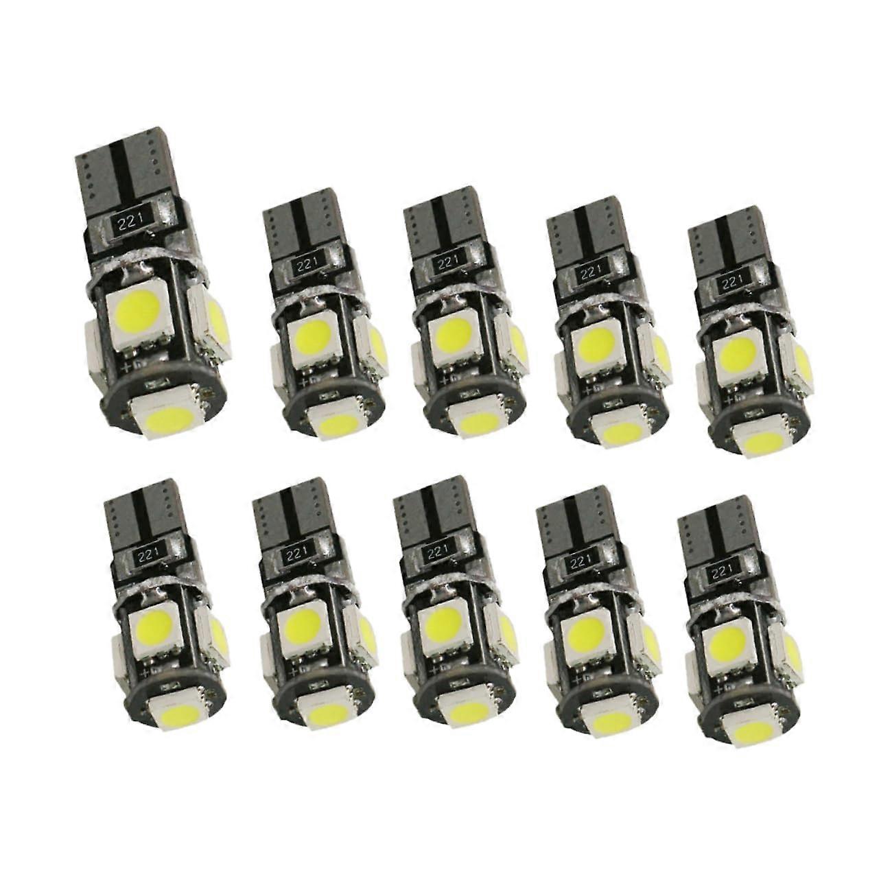 LED Reading Light 10pcs Brightness Bulbs With WideAngle Beam For Car License Plate Low Power Consumption PlugIn