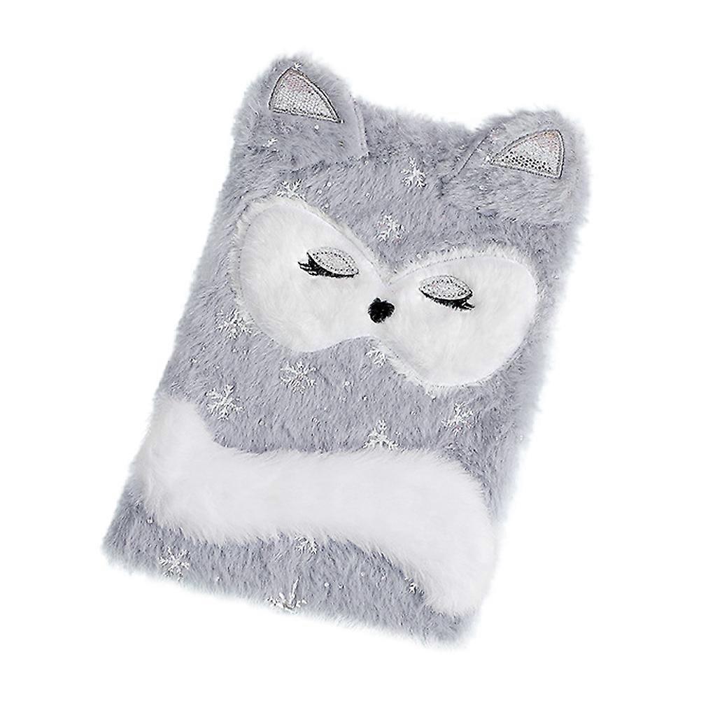 Cute Plush Notebook for Student with Fluffy Cover