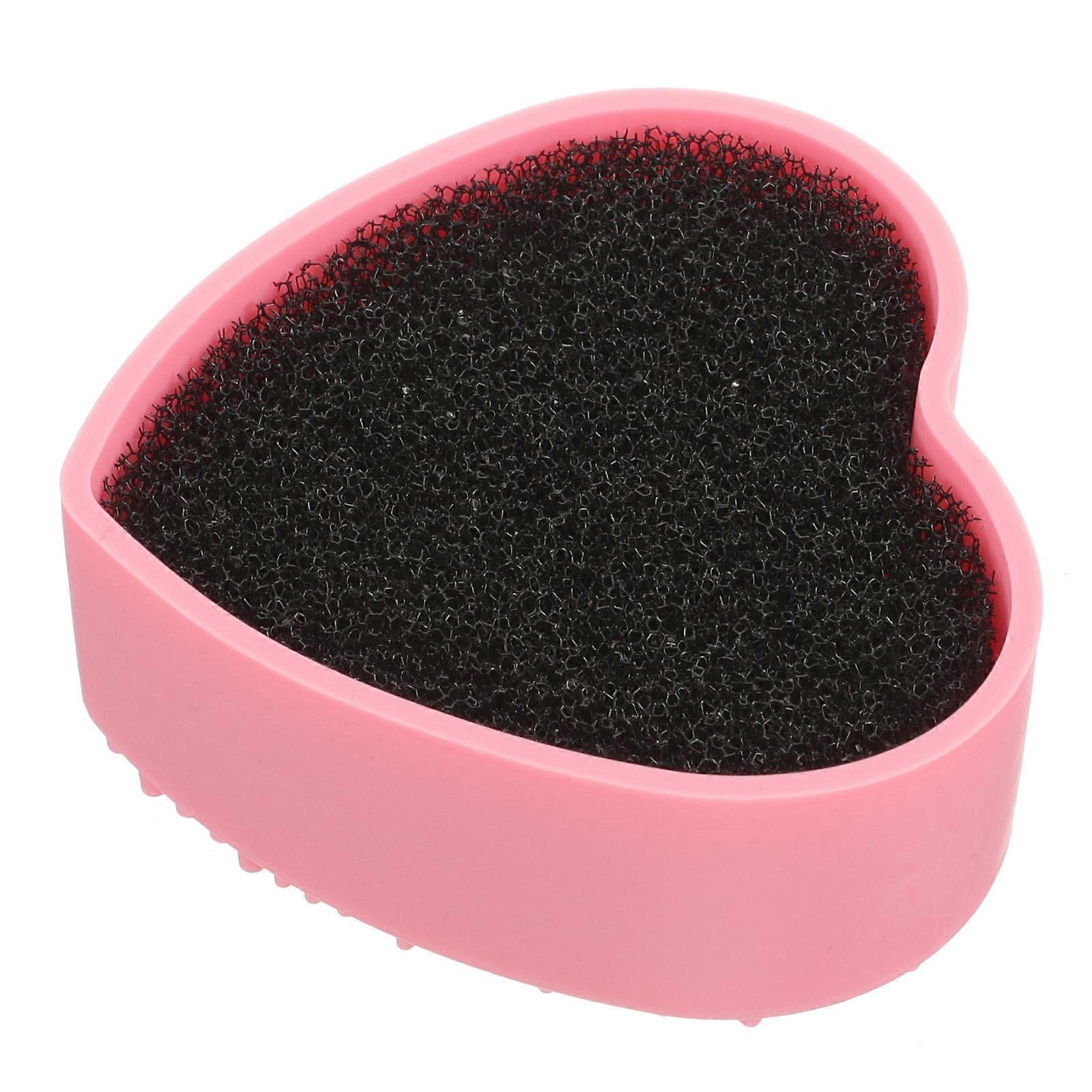 Sponge Makeup Cleaning Box for Brush Cleaning Quick Clean Cosmetic Case Pink