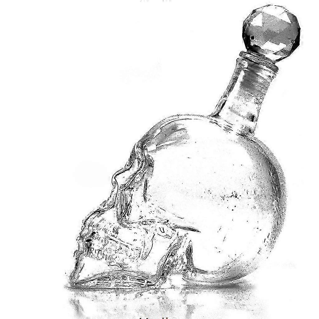 Geeignet für 1000ml Crystal Skull Head Glaskaraffe für Wodka Whisky-jc