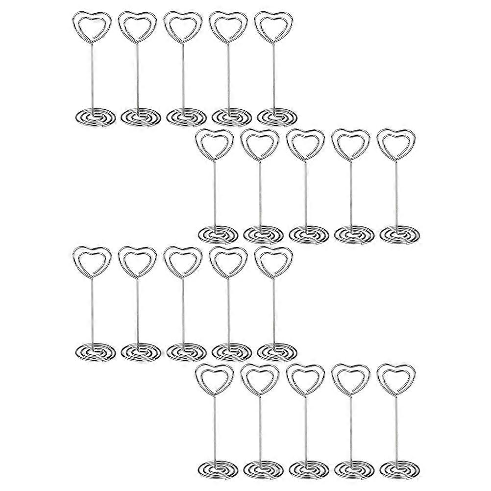 Creative Card Clips Multi-Function Memo Holders 20Pcs Silver Metal Desk Accessories