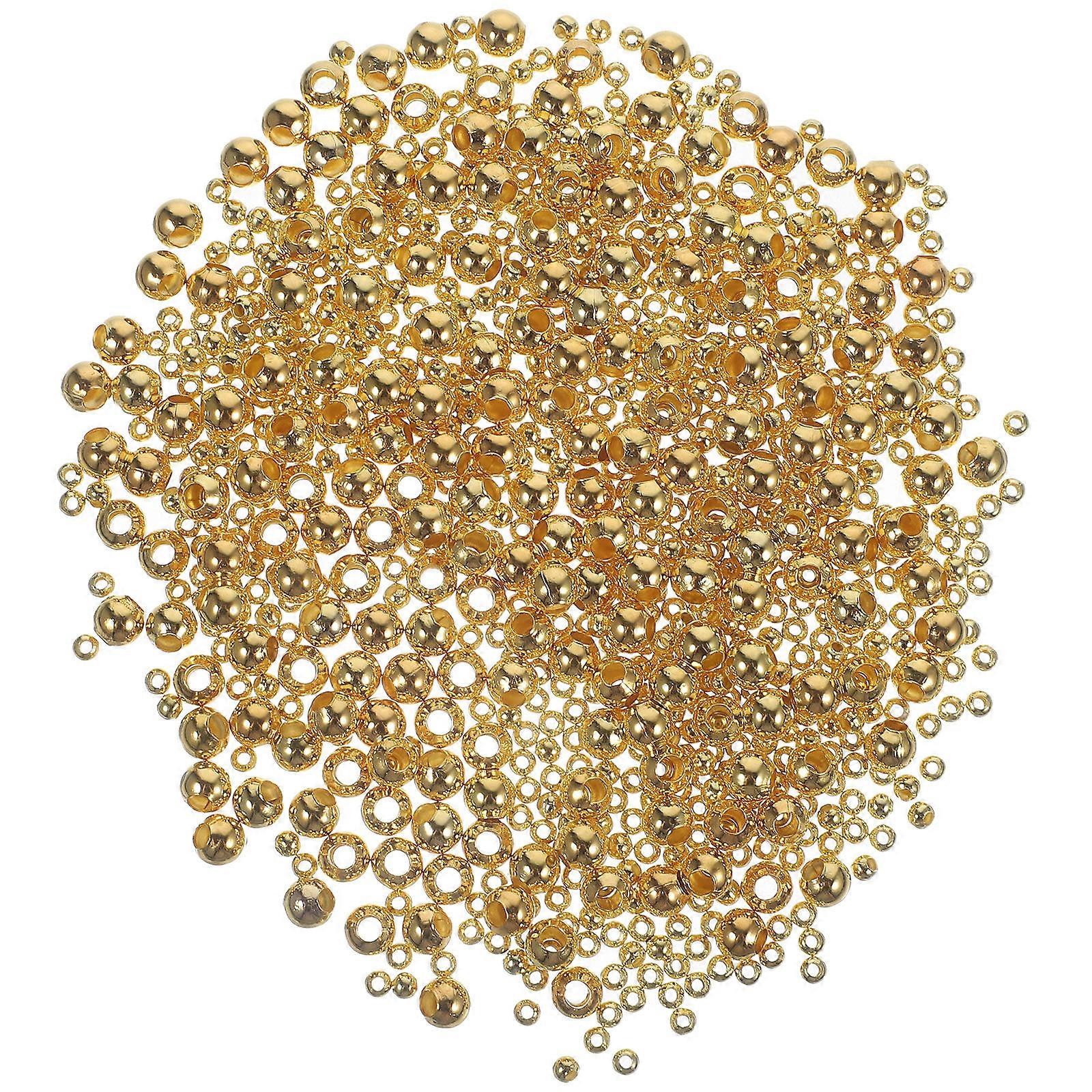 Craft Beads Spacer Beads Golden Color for DIY Use 800Pcs
