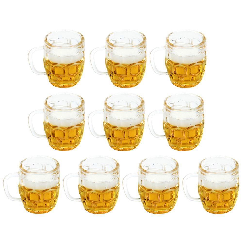 Resin Tiny Beer Cups Wwawa House Model for Playing 10Pcs Set