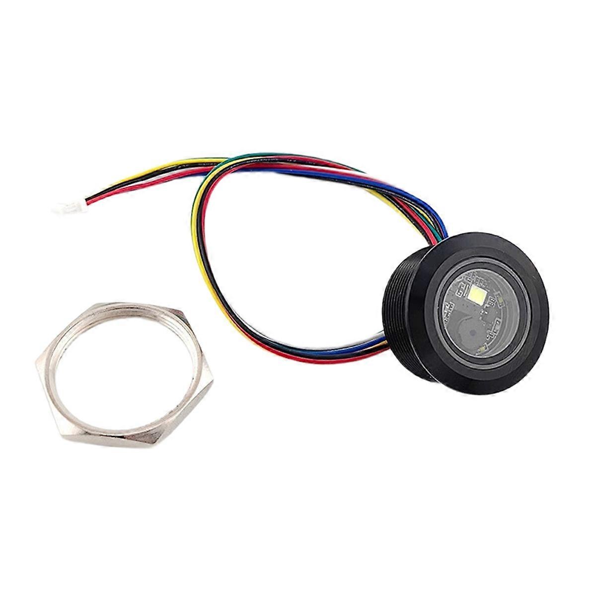 GM861-LED White Fill Lighting 2D/1D USB/UART DC3.3V QR Code Round Barcode Module Scanner Metal Enclosure Black